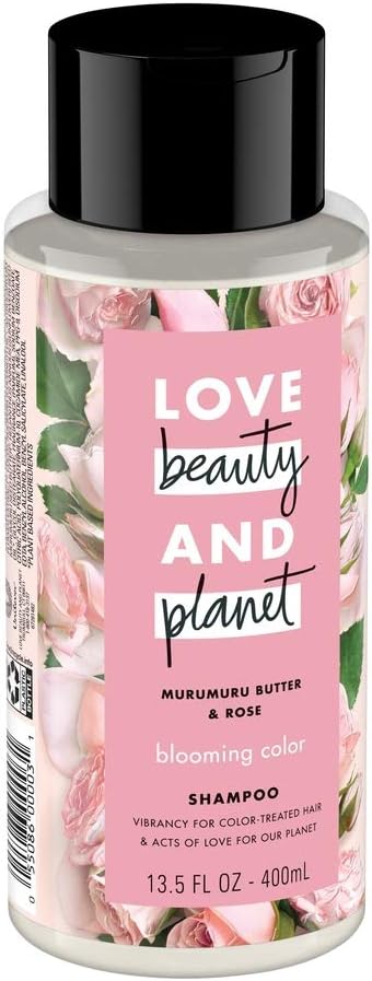 Blooming Color Sulfate Free Shampoo for Color Treated Hair 13.5, Murumuru Butter and Rose, rose, 13.5 Fl Oz (Pack of 2)