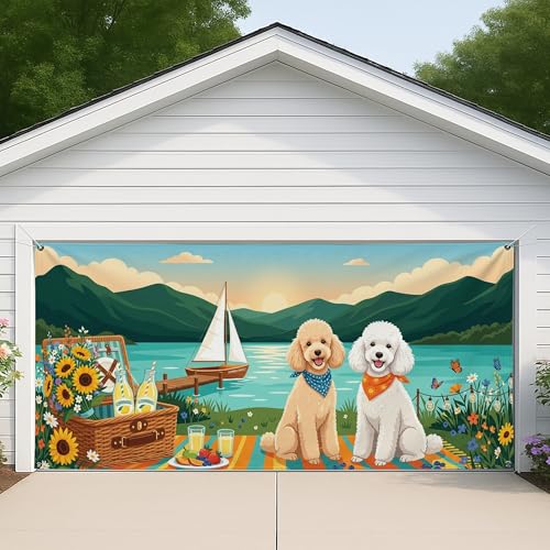 Housse de porte de garage décorative pour masquer et embellir