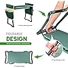 KVR Upgraded Garden Kneeler and Seat with Thicken & Widen Soft Kneeling Pad,Heavy Duty Foldable Gardener Stool with 2 Tool Pouches,Gardening Gifts for Women Mom Men Seniors...