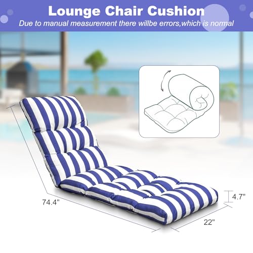 LCYY.TG Outdoor Lounge Chair Cushions, 74.4 x 22 x 4.7 Inches Waterproof Fade Resistant Patio Cushion for Chaise Lounger by LCYY.TG - Used condition - Image 2