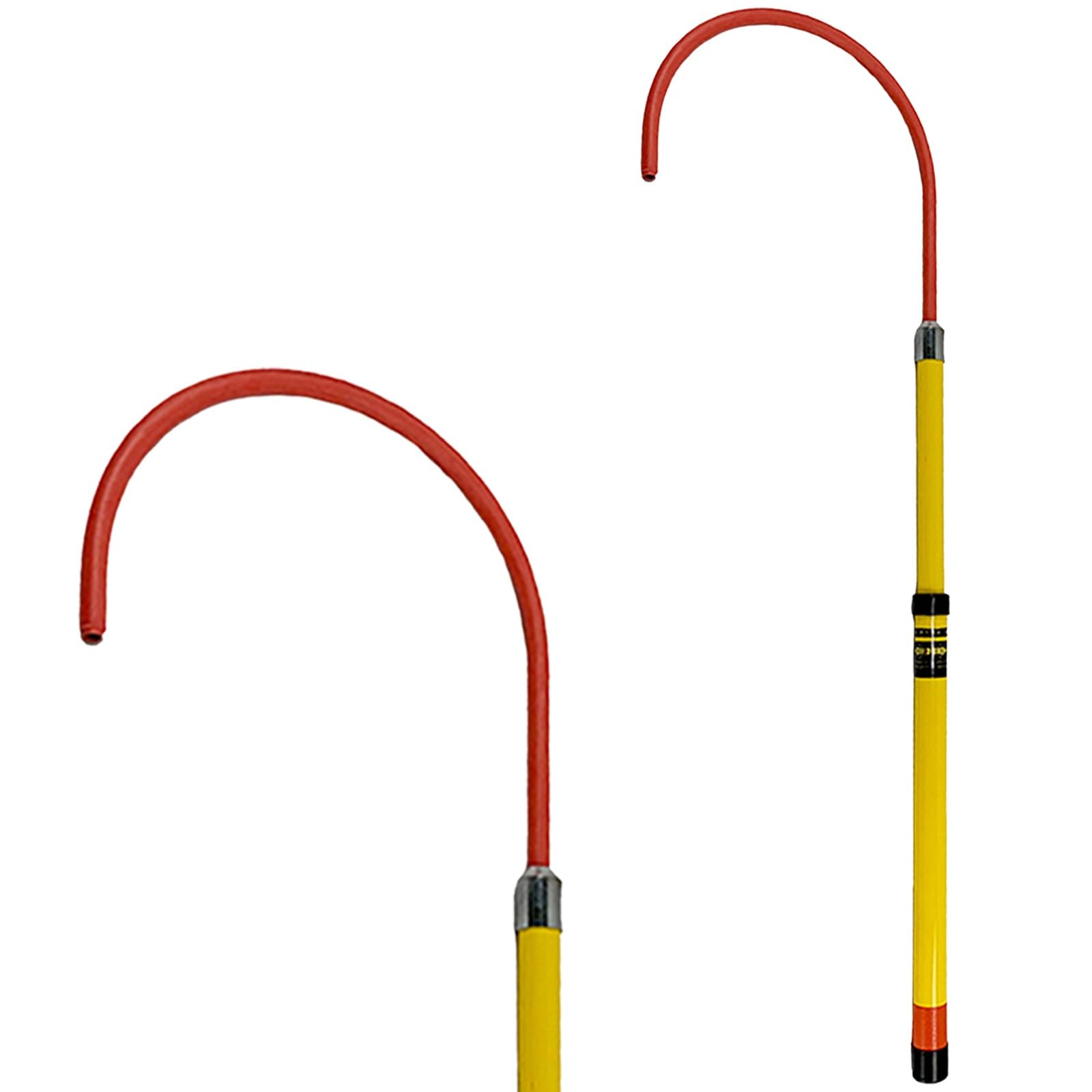 Gancio di salvataggio elettrico di sicurezza con funzione anti-shock, 6, 10, 13, 6 m extra lungo, gancio per palo in fibra di vetro isolato ad alta tensione, palo di salvataggio per installatori (1
