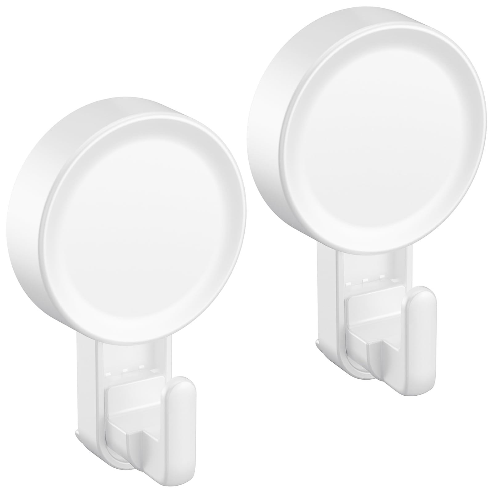 Ulinek 2 Pack Saugnapf Haken Starker Halt, Max 5 KG, haken mit saugnapf Ohne Bohren, 1000 Mal Wiederverwendbar Saughaken für Handtuch Dusche Badezimmer Küche Fenster Wand Fliesen Tür