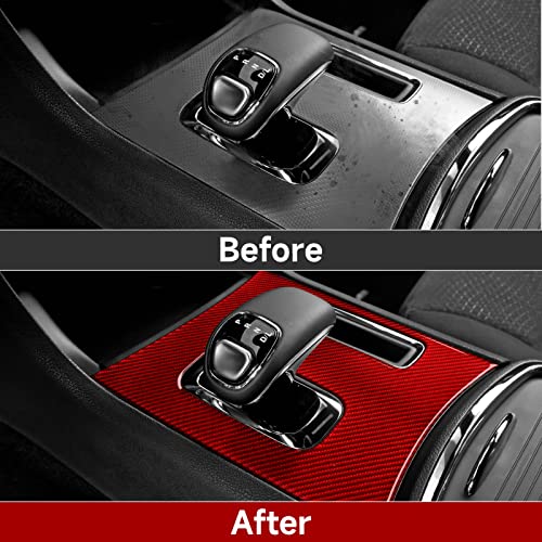 Image of Car Gear Shift Panel Decals for 2011-2014 Charger 300 / 300C / 300S / Limited /Base Accessories Carbon Fiber Interior Stickers