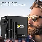 * - Juego de regalo de gran valor: Un juego de regalo perfecto para el estilo, la forma y el crecimiento de la barba para hombres, papá, esposo, novio o prometido. Este kit de barba es un regalo perfecto para un hombre con barba en cumpleaños, día de San Valentín, día de padres, día de Navidad o cualquier otra ocasión especial.