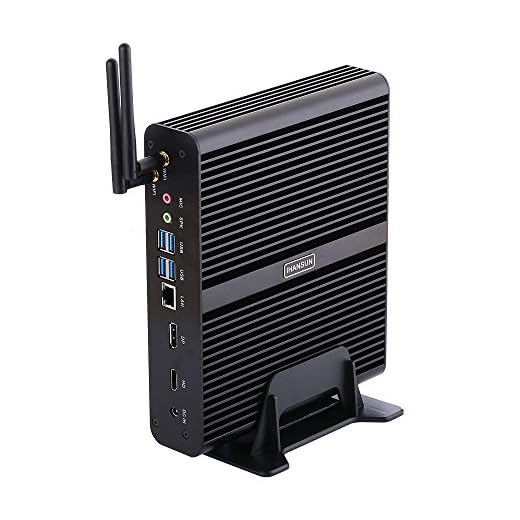 4K Fanless Mini PC, Desktop Computer, Server, Intel Core 11th Gen I7 1165G7, Windows 11 Pro or Linux Ubuntu, HUNSN BM14, WiFi, BT, DP, HDMI, LAN, 16G RAM DDR4, 256G SSD