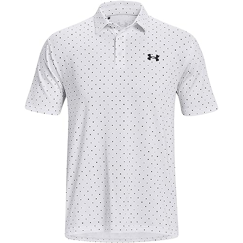 Under Armour Men's Playoff 2.0 Golf Polo Polo Shirt, (144) White / Black / Black, XL