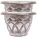 Medieval Arch Rustic Country Look Plastic Planter 12X8 Flowerpot for Indoor, Outdoor, Garden, Patio, Office Ornaments, Home Decor, Long Lasting Reusable, Light Weight, Water Resistant (Silver)