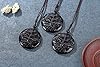 JOVIVI Tree of Life Obsidian Crystal Stone Healing Amulet Protection Pendant Necklace Men Handcarved Natural Black Gemstone Quartz Jewellery for Women Gifts #2