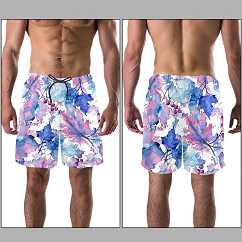 Maillots de bain pour hommes JDEZ à motif raisins violets - 3