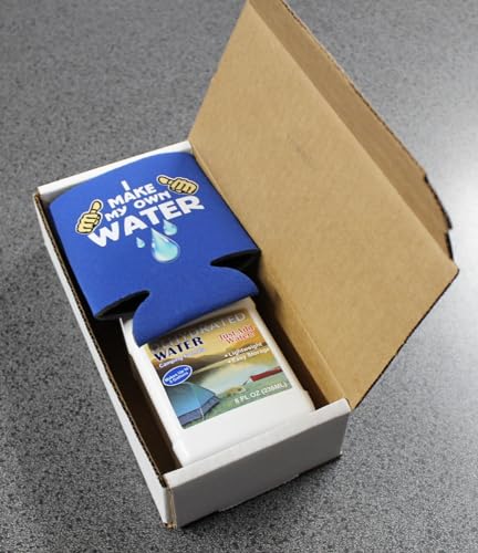 Dehydrated Water Gag Gift Bundle - Fun Camping & Hiking Practical Joke Set with 8oz Bottle and 12oz Can Cooler - Image 3