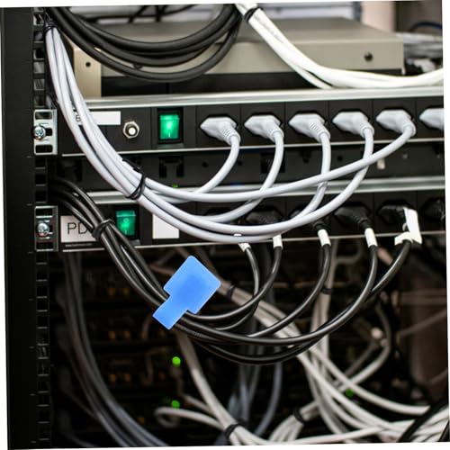 OSALADI 50 piezas organizador de cables autoadhesivo y correas de sujeción ajustables para escritorio y hogar miniatura 5