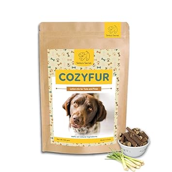COZYFUR For Ticks and Fleas offers a 100% natural way to help remove ticks and fleas from your dog?s coat, while also conditioning your dog?s coat for added shine and softness. Without any side-effects, and gentle on the skin and fur.