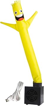 Tubular Inflatable Figurine, Inflatable Doll in The Shape of A Doll Used Particularly for Advertising Purposes, Yellow