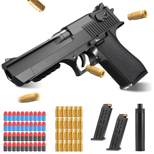 Pistolet Jouet avec Balles Souples,EVA Mousse Jouet Blaster,Pistolet à Balle Molle,Blasters en Mousse,l'entraînement en Sécurité ou au Jeu,pour 14 +