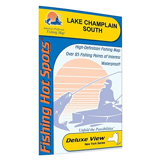 Champlain-South Fishing Map, Lake (Cedar Beach to Whitehall)