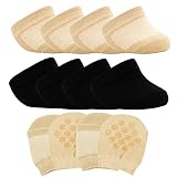 PoiLee 8 Pairs Toe Topper Socks Toe Liner Half Socks Seamless Non-Slip Toe Half Socks for Women, A58