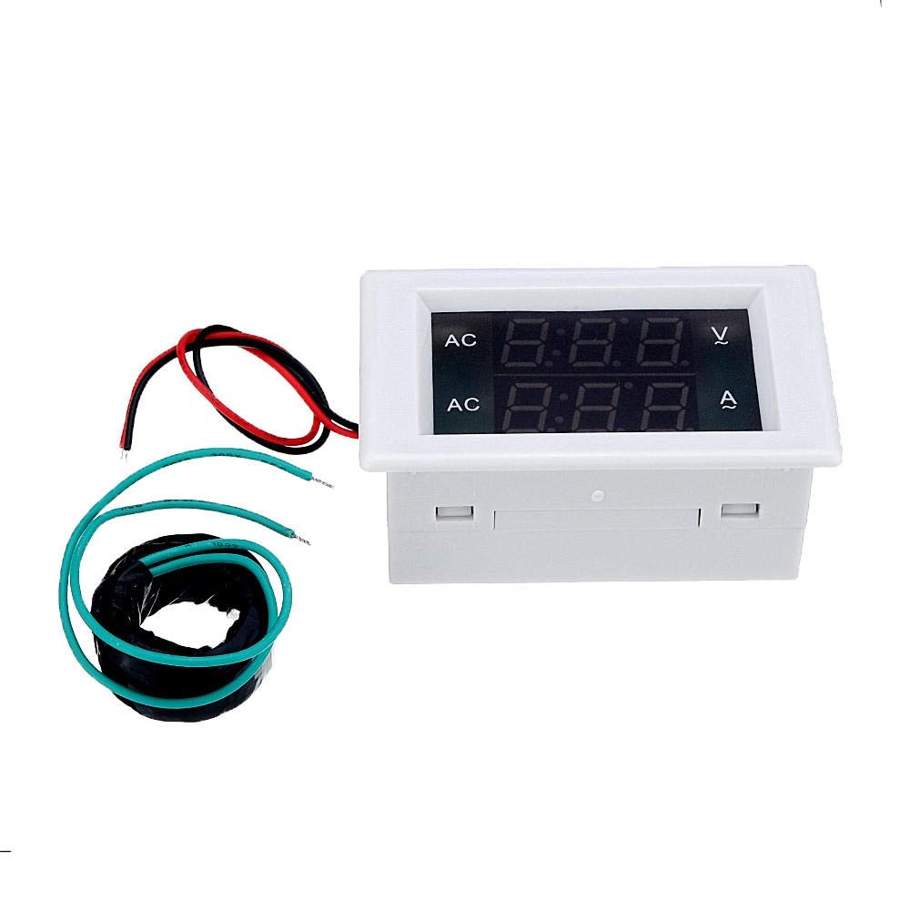 Voltmètre Ampèremètre Triphasé 500V 100A Blanc - Kit Électronique DIY Dual Display