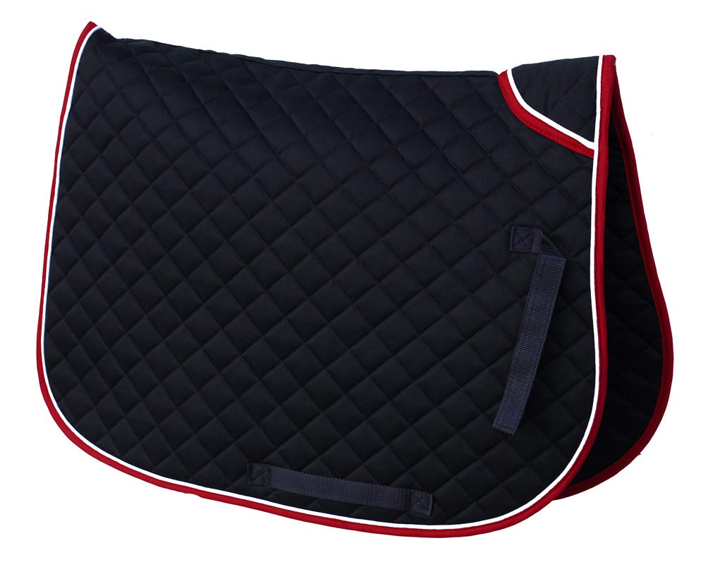 Rhinegold 0 Rhinegold Twin Bound - Full Navy Saddle Cloth, Navy, Full UK