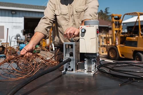 StripMeister E350x Electric Automatic Wire Stripping Machine – Wire Size Up To Ø1", Jam-Free, Ultra Fast Scrap Wire Stripper with Ultra Grip Feeders for Copper Wires by STRIPMEISTER - Image 9
