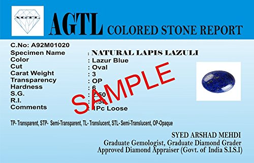 Lapis Lazuli véritable de 6,37 carats une authentique pierre précieuse de collection - 5