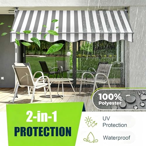 Toldo retráctil para patio impermeable que soluciona el calor 4