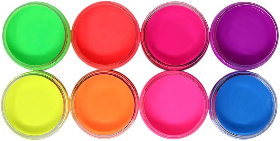 Pop of Color Premium Chalk Paint, Halloween Bundle (4 oz. Pack of 5) Black, Neon Purple, Neon Yellow, Orange Slice & Pure White, Vibrant and Bold, Easy to Apply & Fast Drying