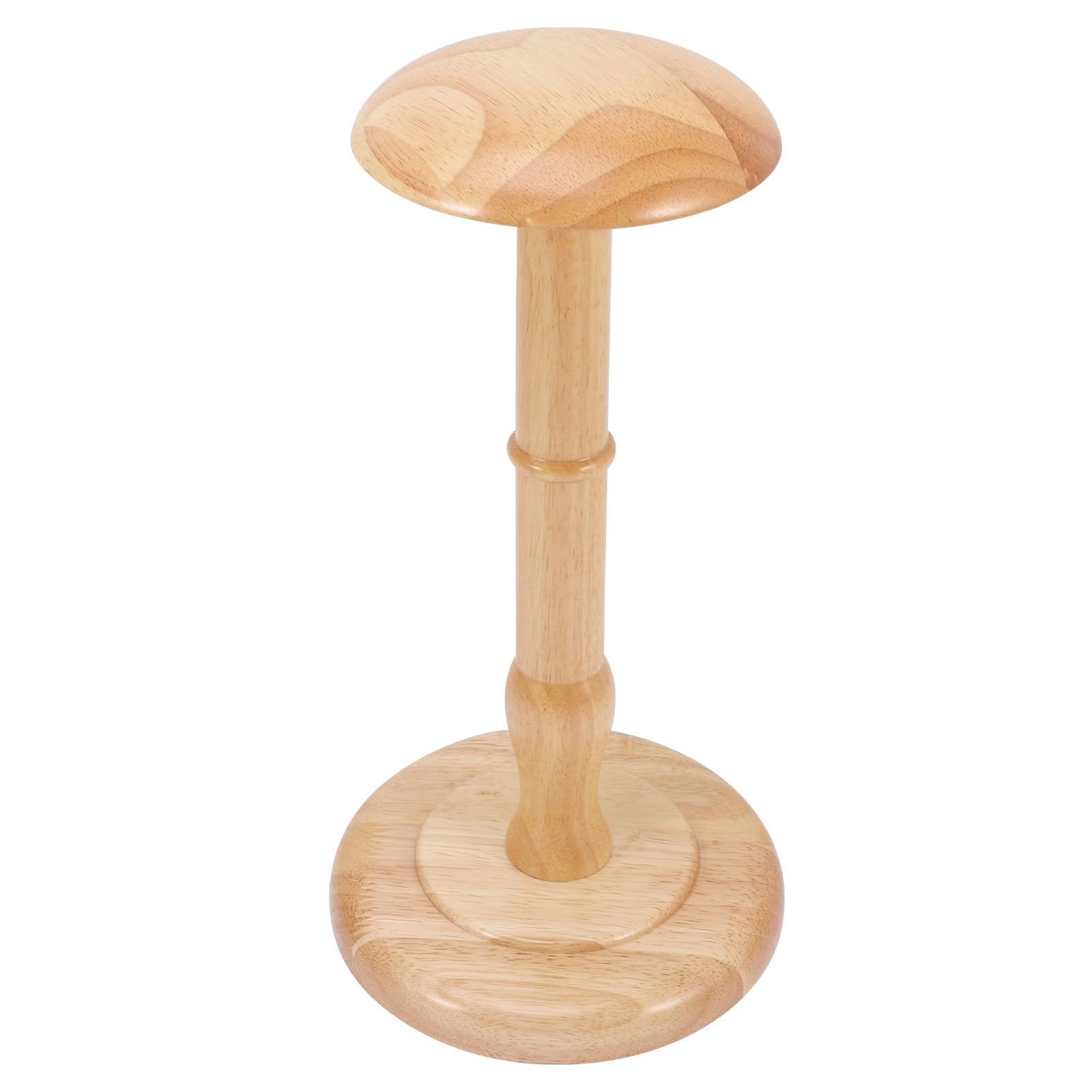 Présentoir à chapeaux et porte-perruques en bois vintage de forme dôme