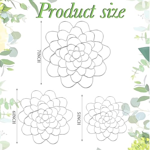 6 Pcs Flower Frog Stainless Steel Lid Arranger Metal Flower Floral Arrangement Flower Vase Insert Supplies Flower Arranger for Plant Fixation Vase Craft, 4.92 Inches, 5.91 Inches, 6.89 Inches by Ziliny - Used condition - Image 3