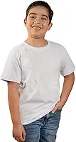 Camiseta Basica Infantil Branca 100% Algodao Manga Curta
