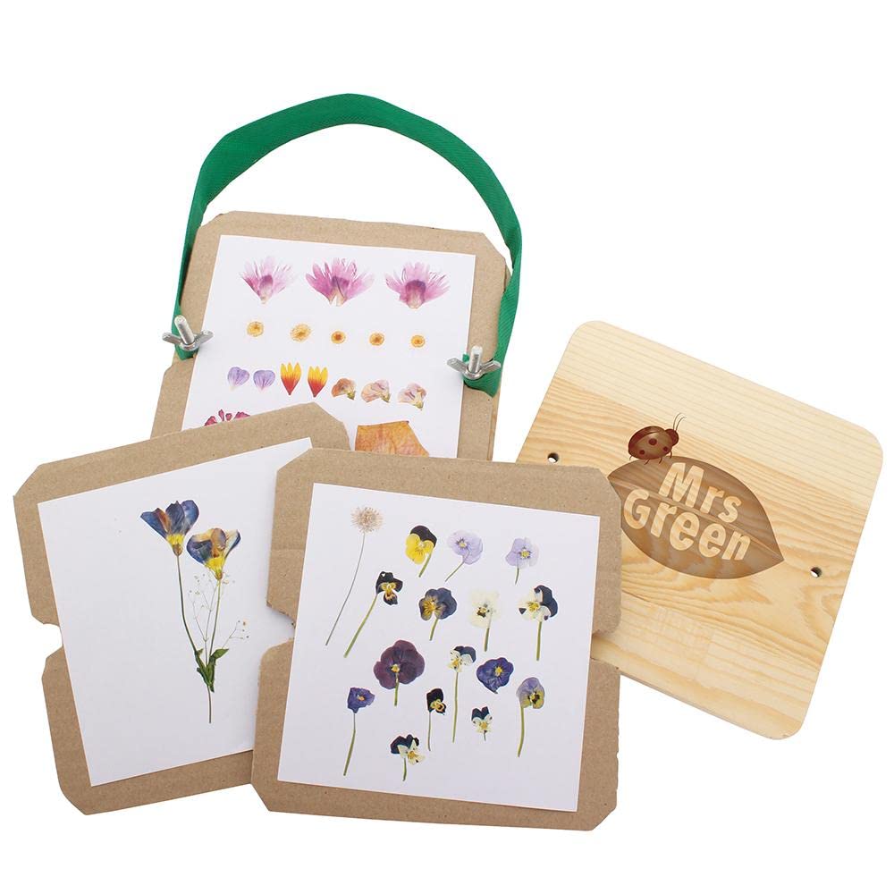 Mrs Green Flower Press Activity Kit Tools - Outdoor Nature Craft Project to Preserve Dried Flowers and Leaves for Kids Ages 6+ - Educational STEM Learning for Kids - Gift for Elementary Students