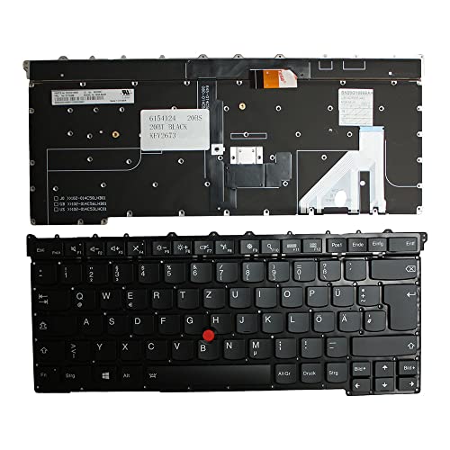 Clavier Allemande Rétro-éclairé Lenovo SN20G18565 Noir avec Aiguille Intégrée