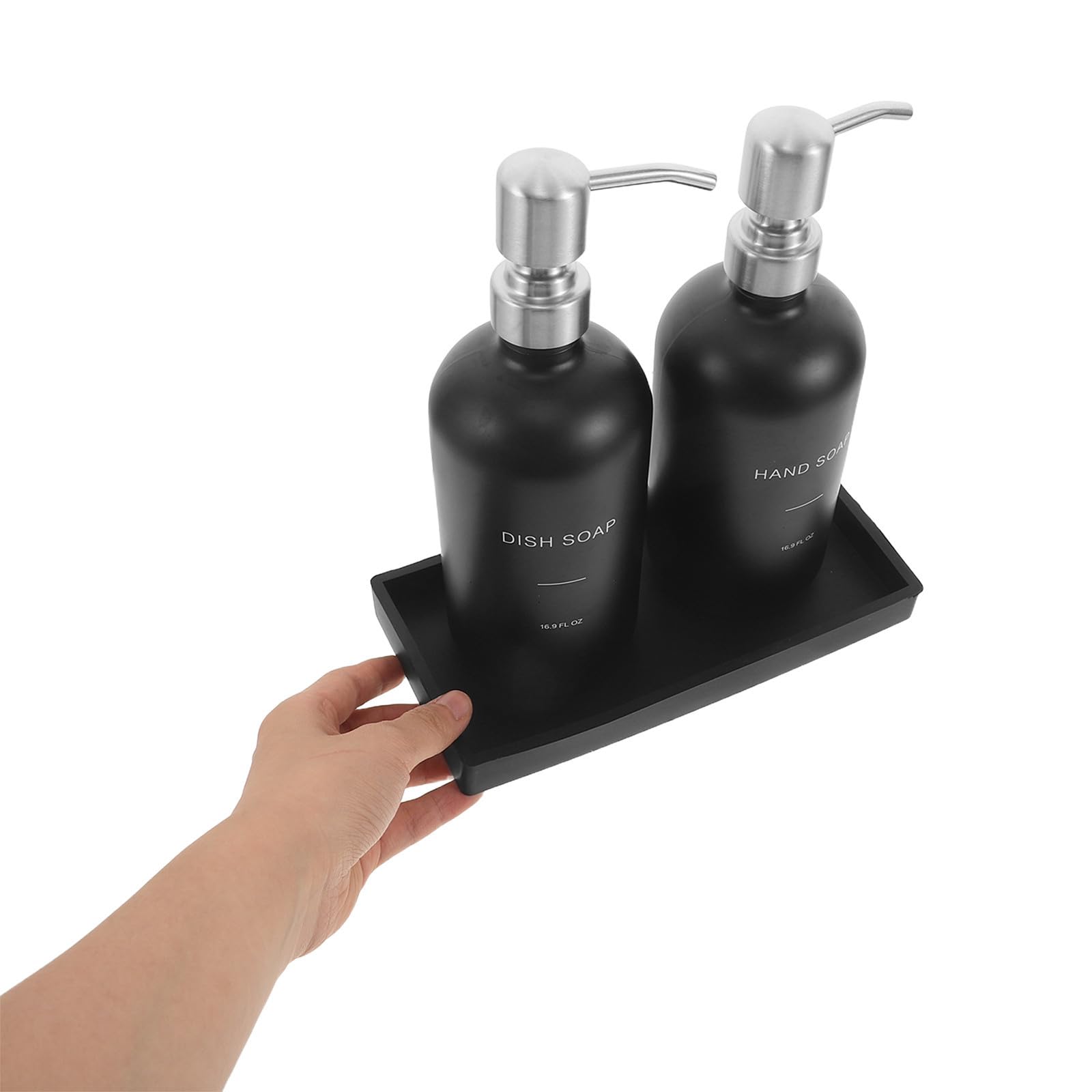 Dispenser Sapone in Vetro da 500ml con Pompa in Metallo