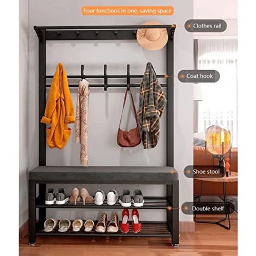 Banc à chaussures et étagère de rangement pour entrée ordonnée - 4
