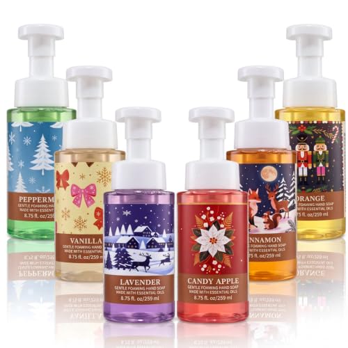 Image of 6 Pack Christmas Foaming Hand Soap, Holiday Scents 8.75 Fl oz