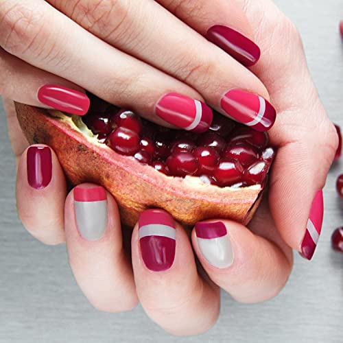 Silpecwee 4320 Pieces 90 Sheets French Tip Nail Guides Nail Stencils Self-Adhesive Nail Art Stickers Half Moon French Manicure Strips Nail French Tip Tool French Nail Sticker Nail Art Stencils #TOP4