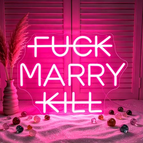 Image of Pink Neon Sign Led Neon Lights Signs for Wall Decor USB Powered Led Signs for Room Decoration-Marry