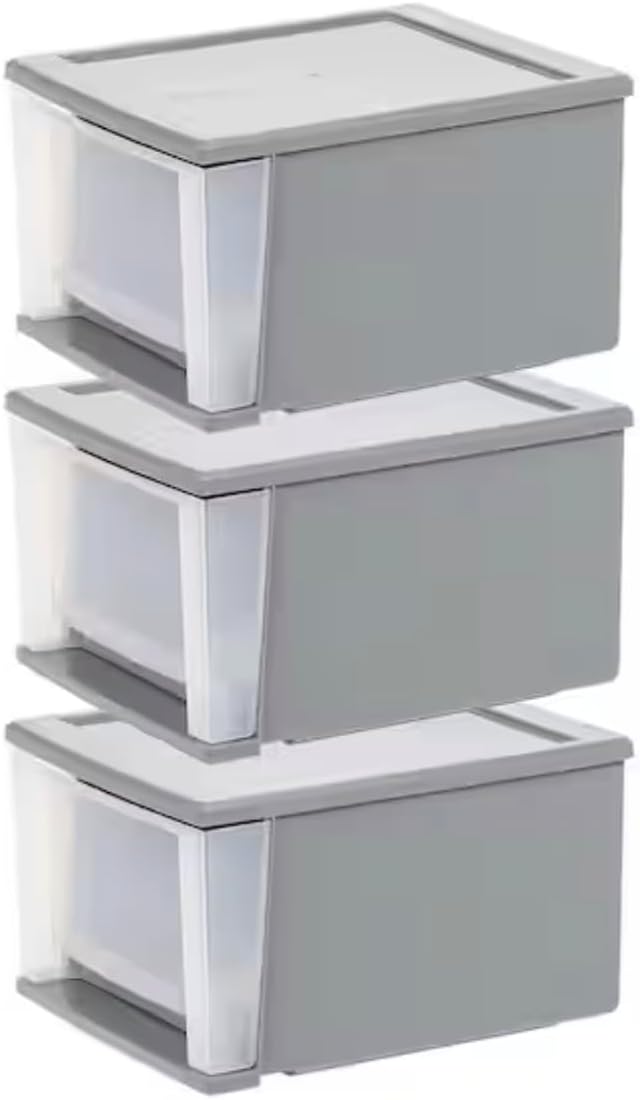 Stackable Storage Unit with 1 Drawer (3-Pack) WQ38952