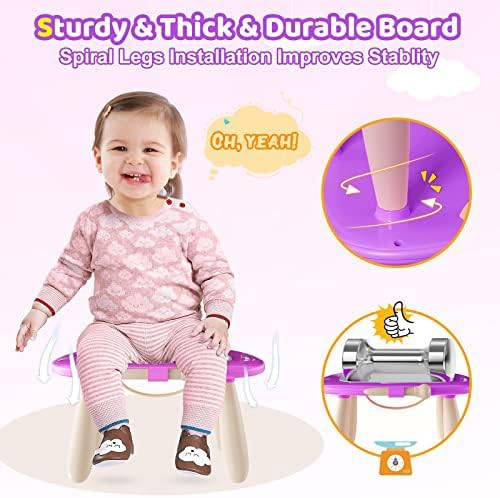Kikidex Toddlers Toys Age 1-3, Magnetic Drawing Board, Doodle Board Pad Learning and Educational Toys for 1 2 3 Year Old Kids Birthday Gift (Purple)