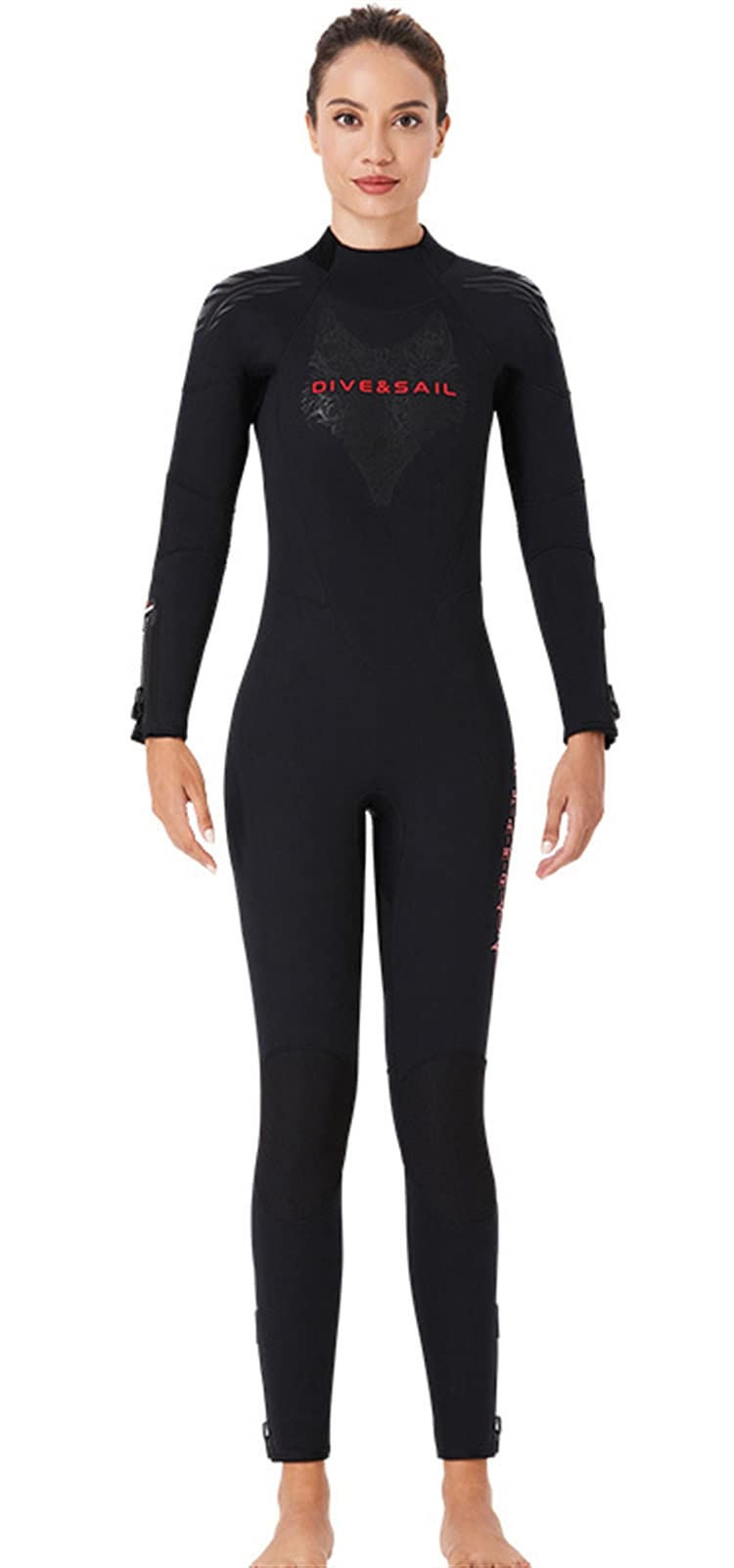 Heavyoff Traje de Neopreno para Hombre Mujer Traje de Buceo Completo de 5mm Mangas Largas para Pesca submarina, esnórquel, Surf M