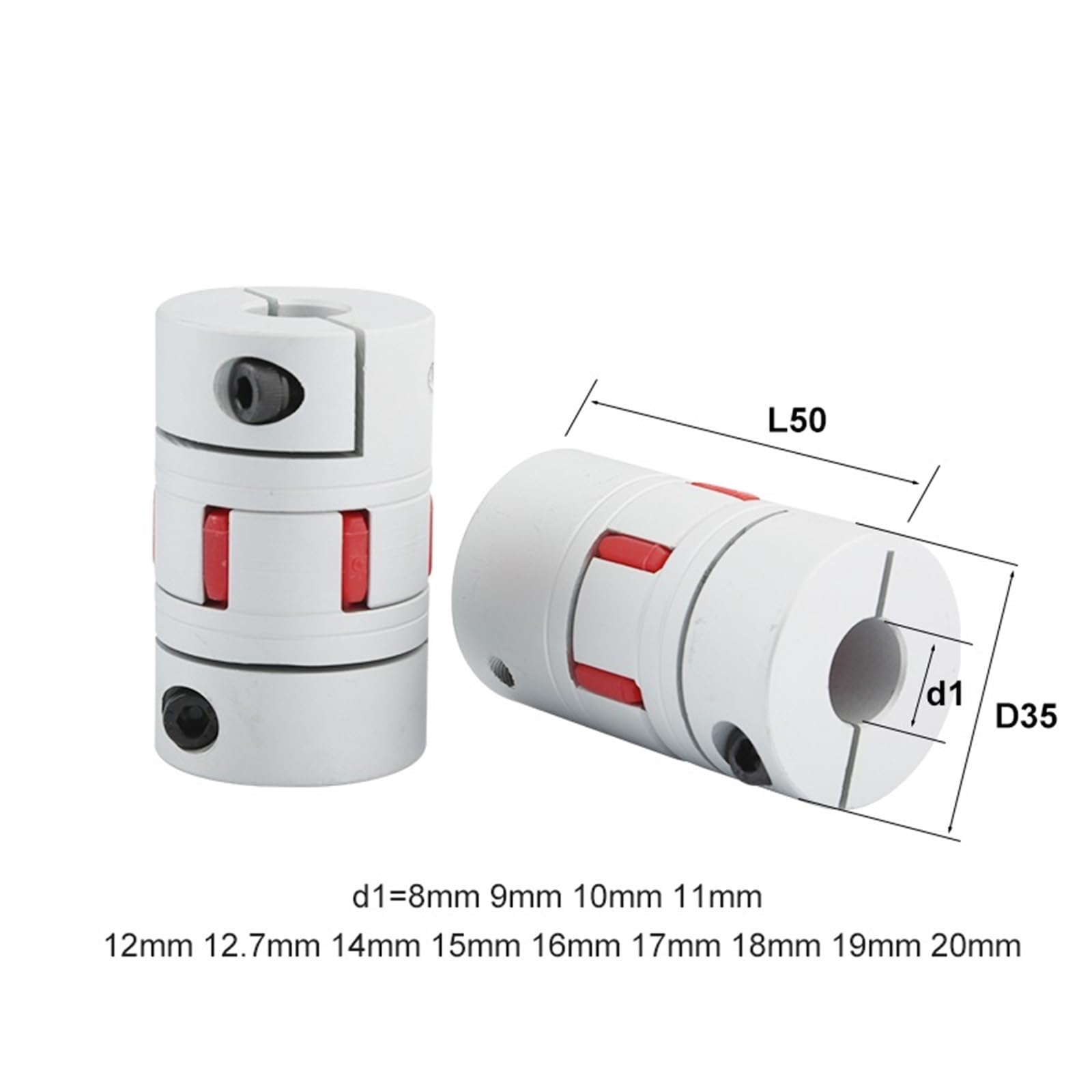 Rigid coupling,Stainless steel rigid coupling 4pcs D32L45 Double Diaphragm Disc ?coupling Coupler Screw Rod Servo Motor Encoder Shaft(6.35x6.35)