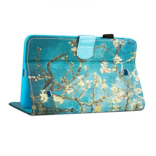 Tab 4 8.0 Inch Case,T330 Case, Dteck(Tm) Flip Stand Pu Leather Case With Cards/Money Slots [Auto Wake/Sleep Feature] Protective Case Cover For Samsung Galaxy Tab 4 8.0 Inch Sm-T330,Blossom #TOP3