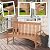 nalone Outdoor Bench, HDPE All Weather Patio Bench Load up to 800 Lbs, 2-Person Garden Bench Rot-Proof Fade Proof for Patio, Porch, and Park (Teak)