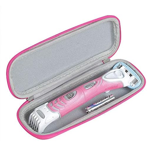 Hermitshell Hard EVA Protective Travel Case Carrying Pink Fits Schick Hydro Silk TrimStyle Moisturizing Razor Women Bikini Trimmer