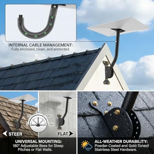 Support de montage Starlink Gen 3 universel réglable pour fixation antenne extérieure - 5