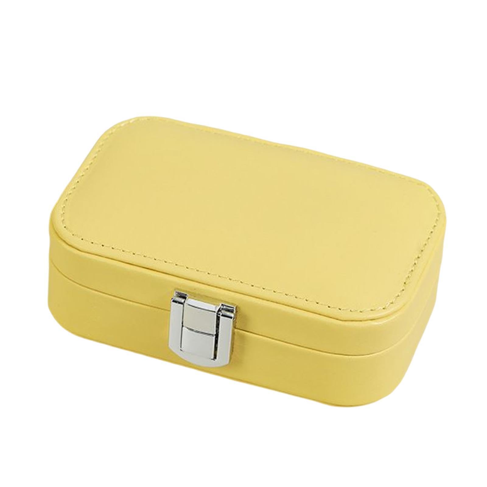 AUYXSSZ Jewelry Organizer Box Small Girls Women Compact Lightweight Travel Jewelry Organizer Storing Earring Rings Travel Bracelet Watch