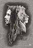 Heart Rock Licensed Flagge Bob Marley – Profiles, Stoff, Mehrfarbig, 110 x 75 x 0,1 cm