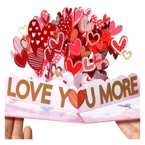 Kokaaee Funny 10th Anniversary Card for Wife Husband Him Her - 3D Pop Up Happy tenth Wedding Anniversary Valentines Day Card Cover