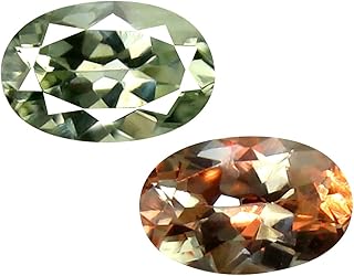 Corte ovalado de 0,53 quilates (6 x 4 mm), sin calentar, sin tratar, de verde a rojo, cambio de color, alejandrita, piedra preciosa suelta 100% natural y auténtica, Gema, Alejandrita