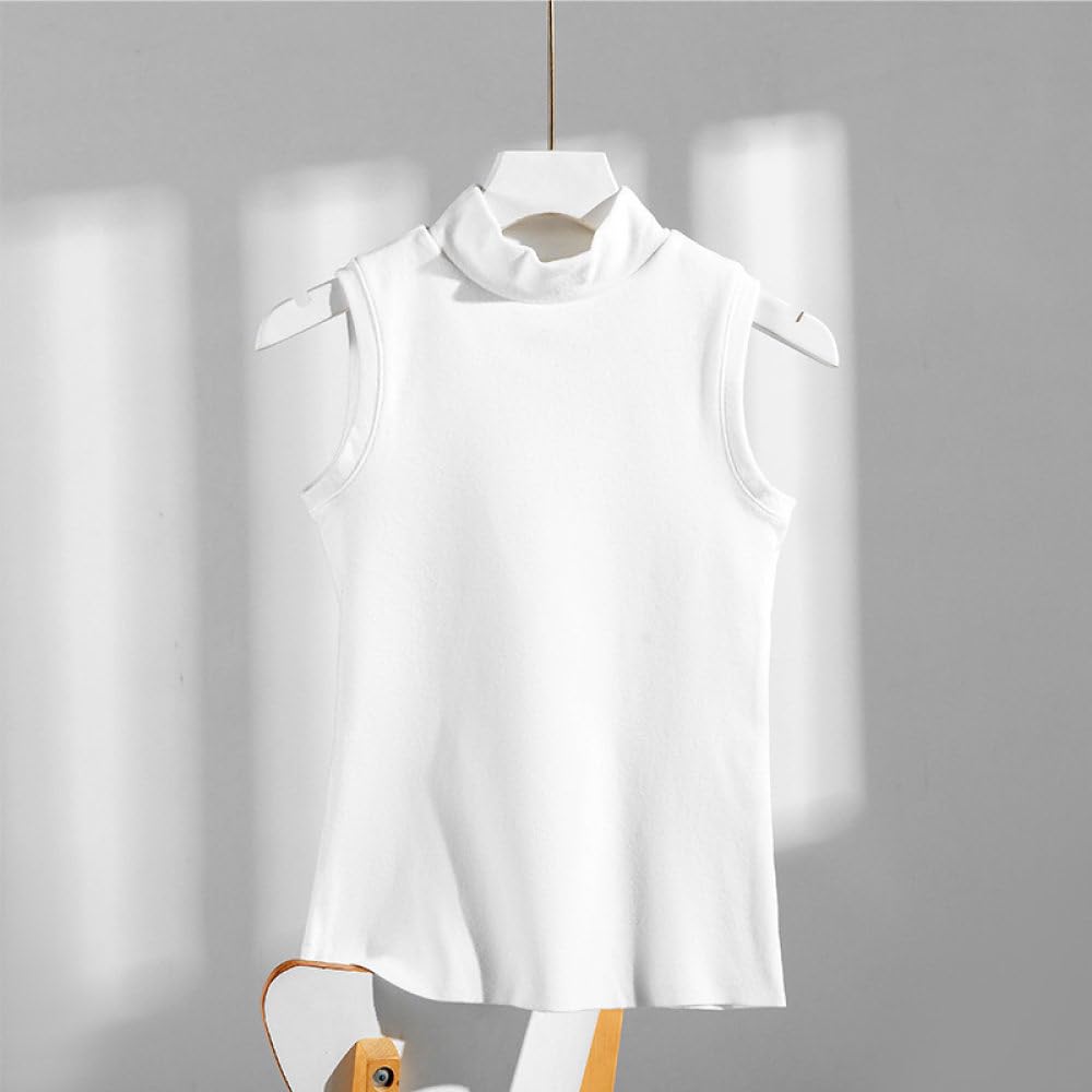 Canotta Termica da Donna Senza Maniche con Collo Finto, 2 Pezzi, Canottiera Calda Canottiera Termica per Donna, Canotta Termica Invernale da Donna in Micropile