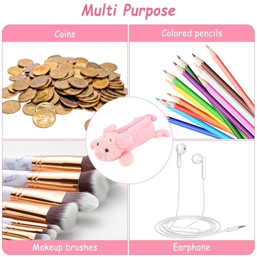 Image of Fluffy Pencil Case Pouch, Kawaii Pencil Bag, Animal Plush Pen Case, Zipper Pen Box, Storage Bag, Makeup Pouch, for Daily Work(1Pcs)